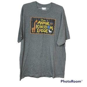 Walt Disney World Animal Kingdom Grey Casual Unisex Tee Size XL. Disney Trip.